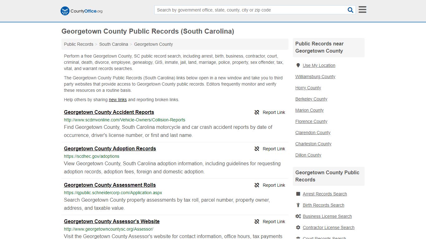 Public Records - Georgetown County, SC (Business, Criminal ...