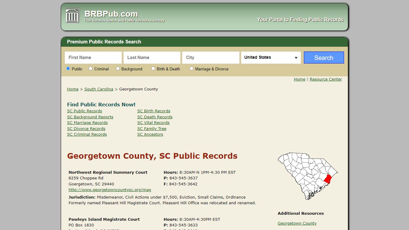 Georgetown County Public Records | Search South Carolina ...